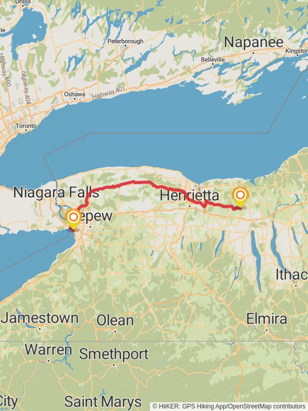 Erie Canal Heritage Trail mobile static map