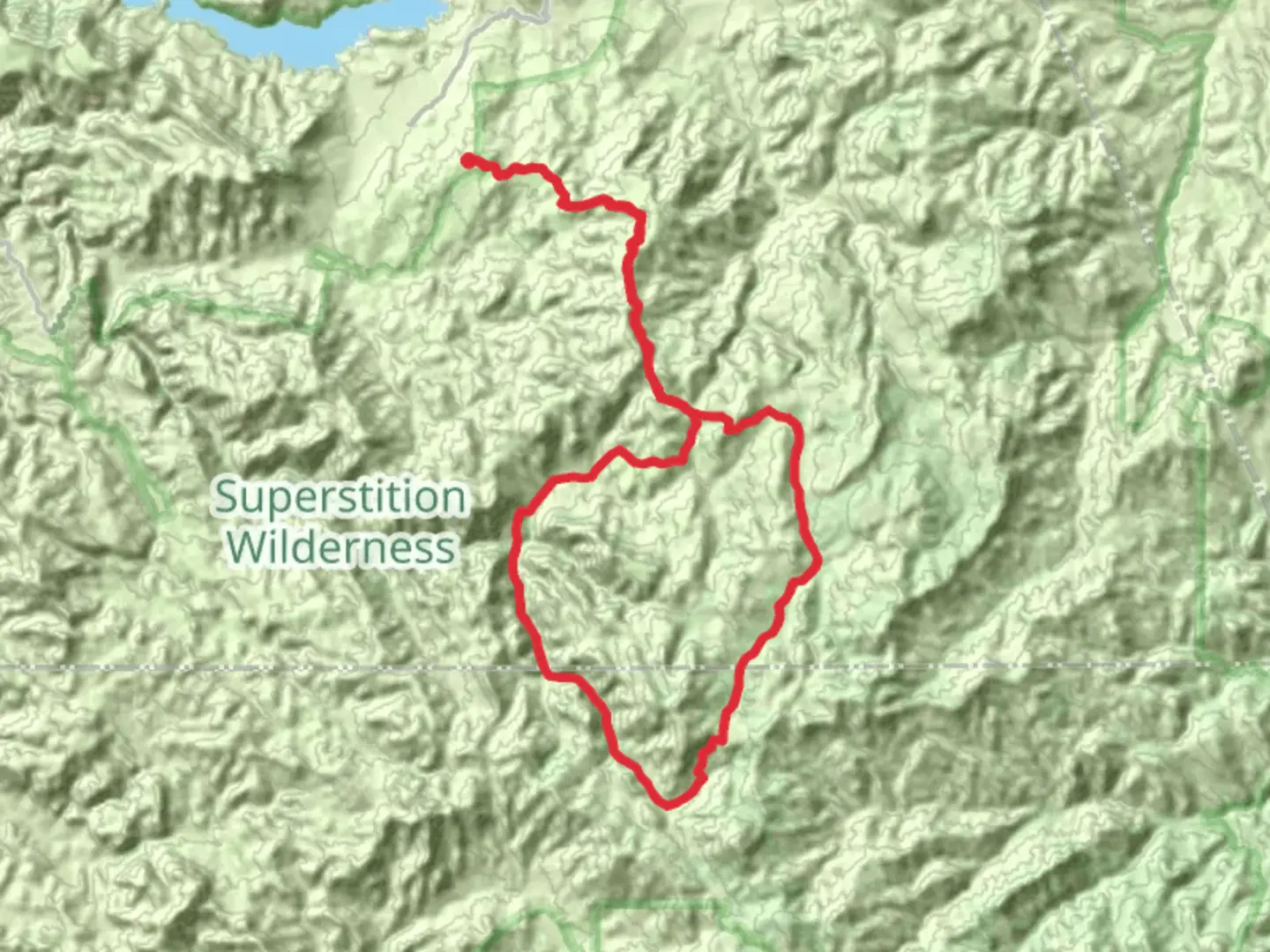 An image depicting the trail Reavis Ranch and Rogers Canyon Loop Trail and its surrounding area.