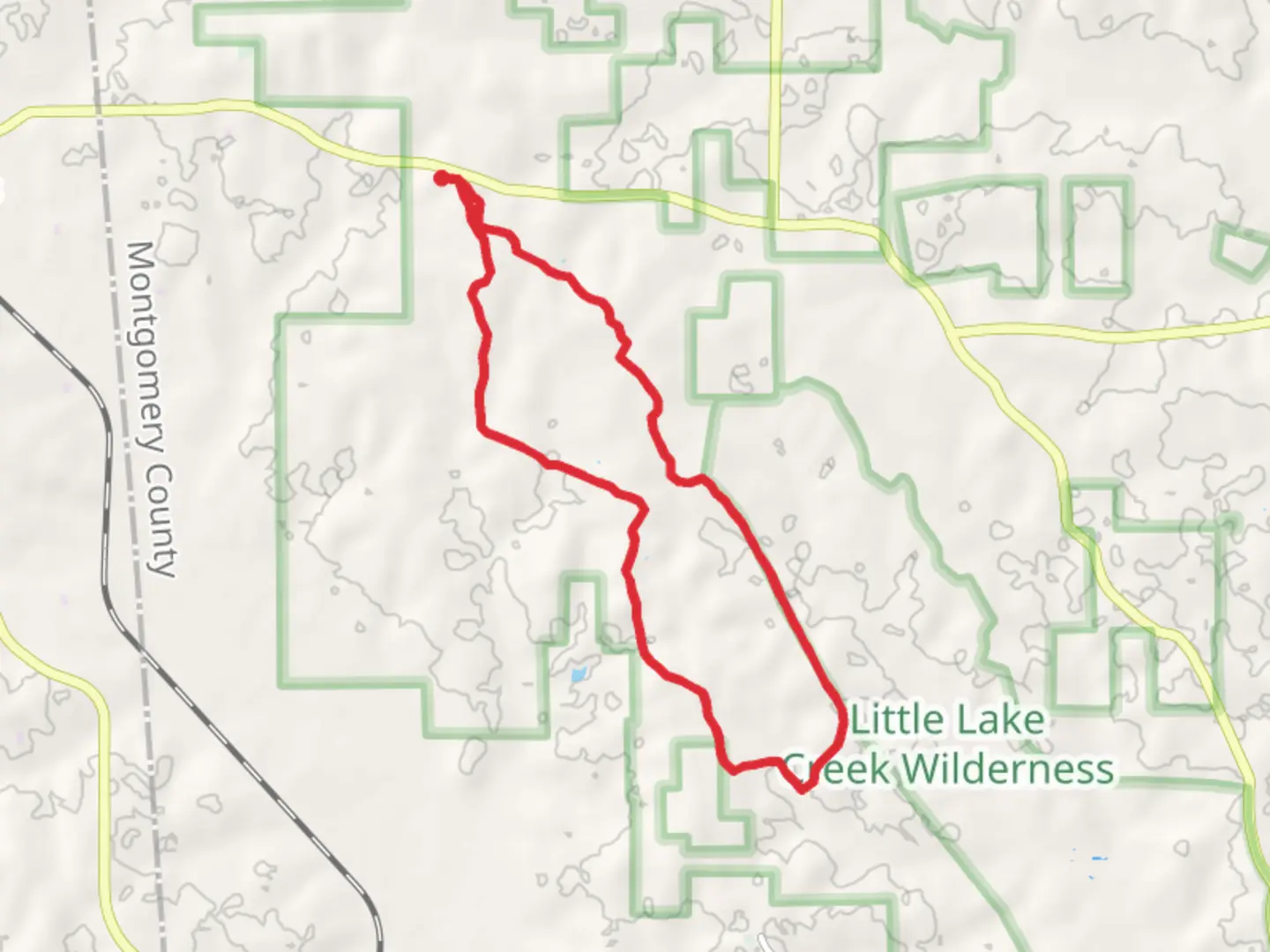 An image depicting the trail Little Lake Creek Loop Trail and its surrounding area.