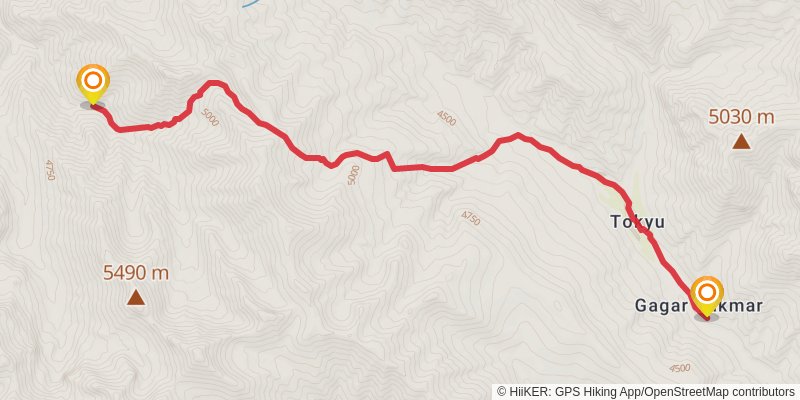 Great Himalayan Trail stage 70 Map