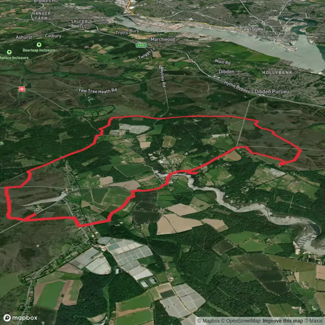 An image depicting the trail Beaulieu surroundings circular and its surrounding area.