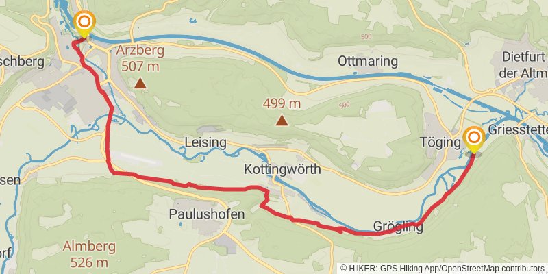 Altmülthal Panoramaweg alt 5 Map