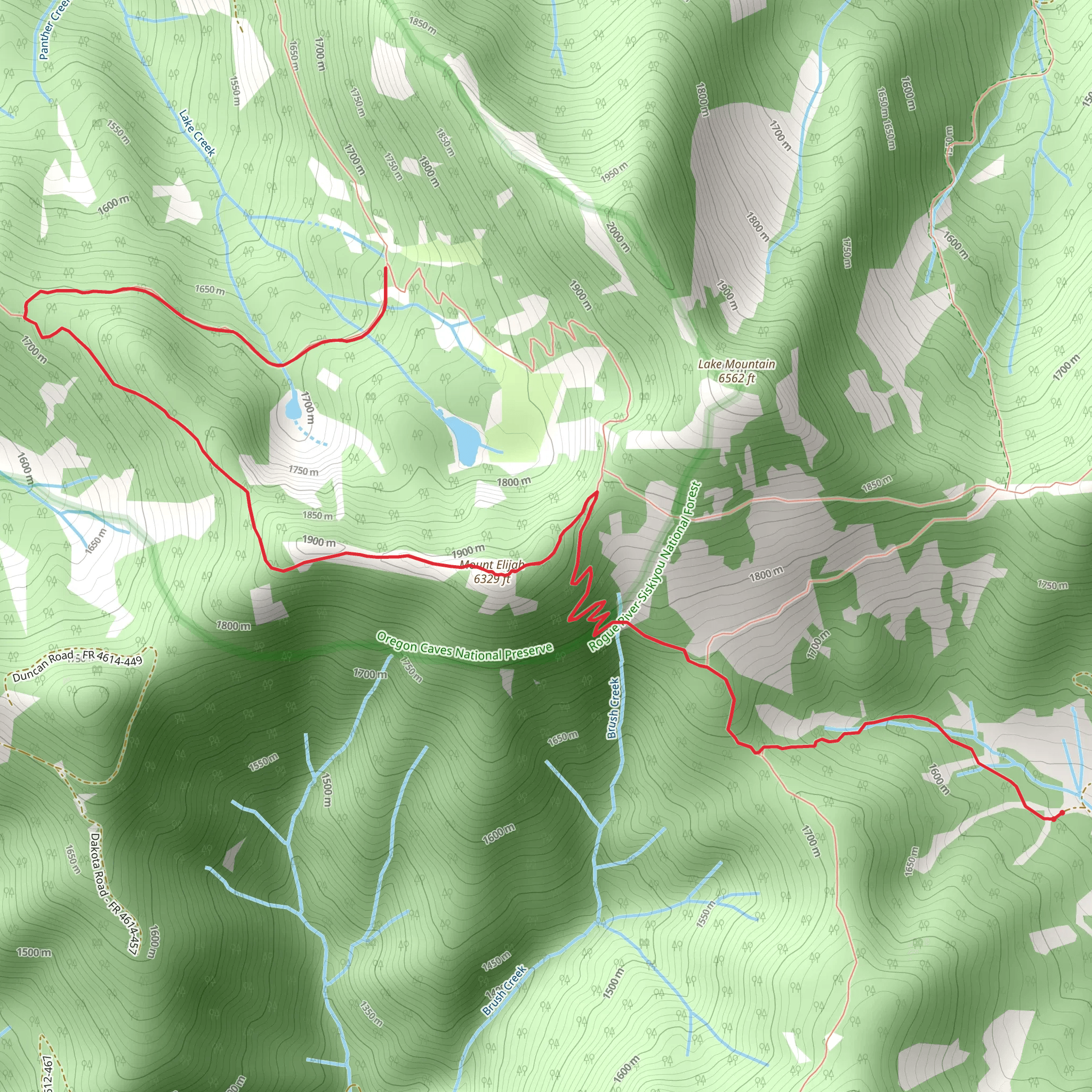 Mount Elijah via Sturgis Fork Trail mobile static map
