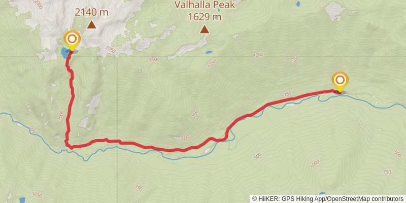 Lake Constance via Dosewallips River Road Trail stage 2 Map