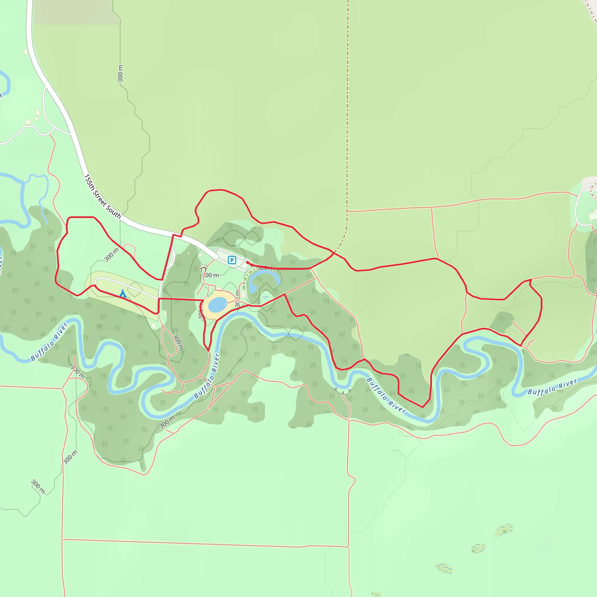 Buffalo River State Park Loop - North mobile static map