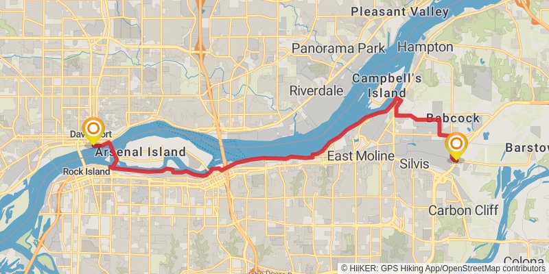 American Discovery Trail North Route stage 124 Map