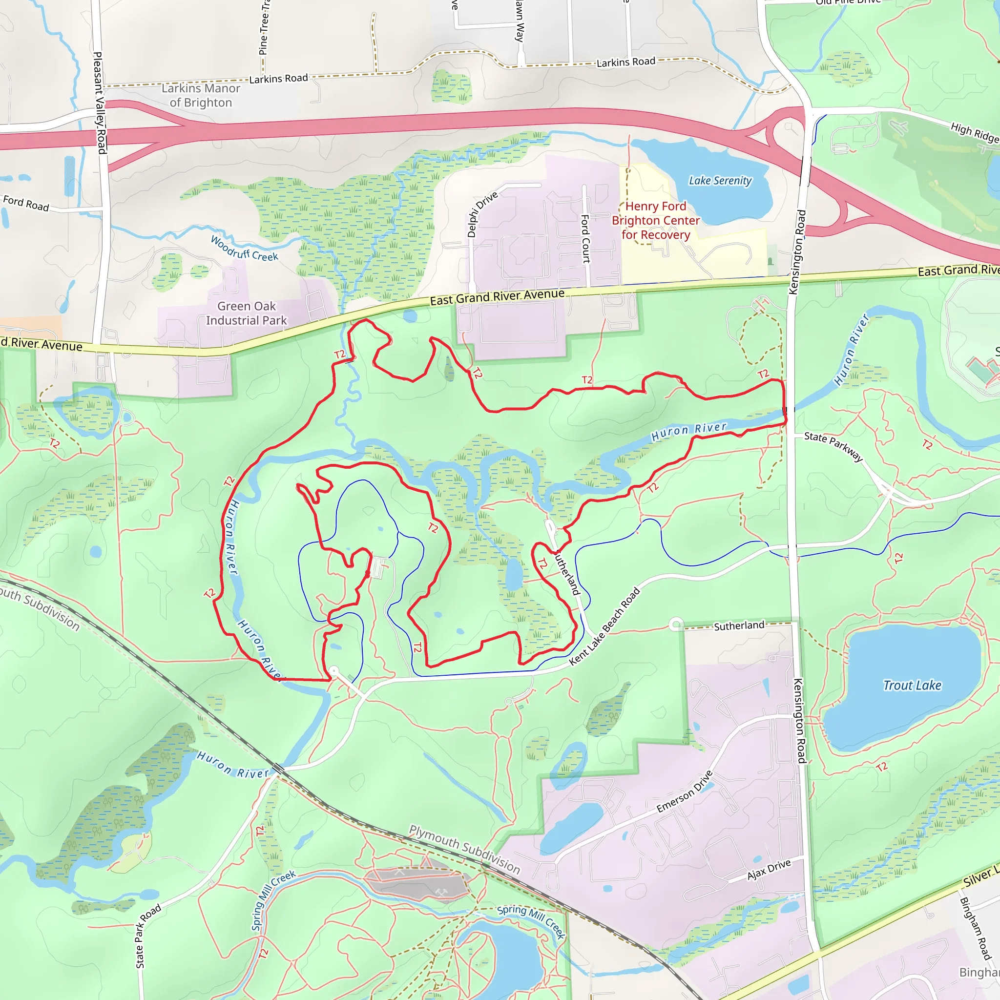 Yellow Loop Trail mobile static map