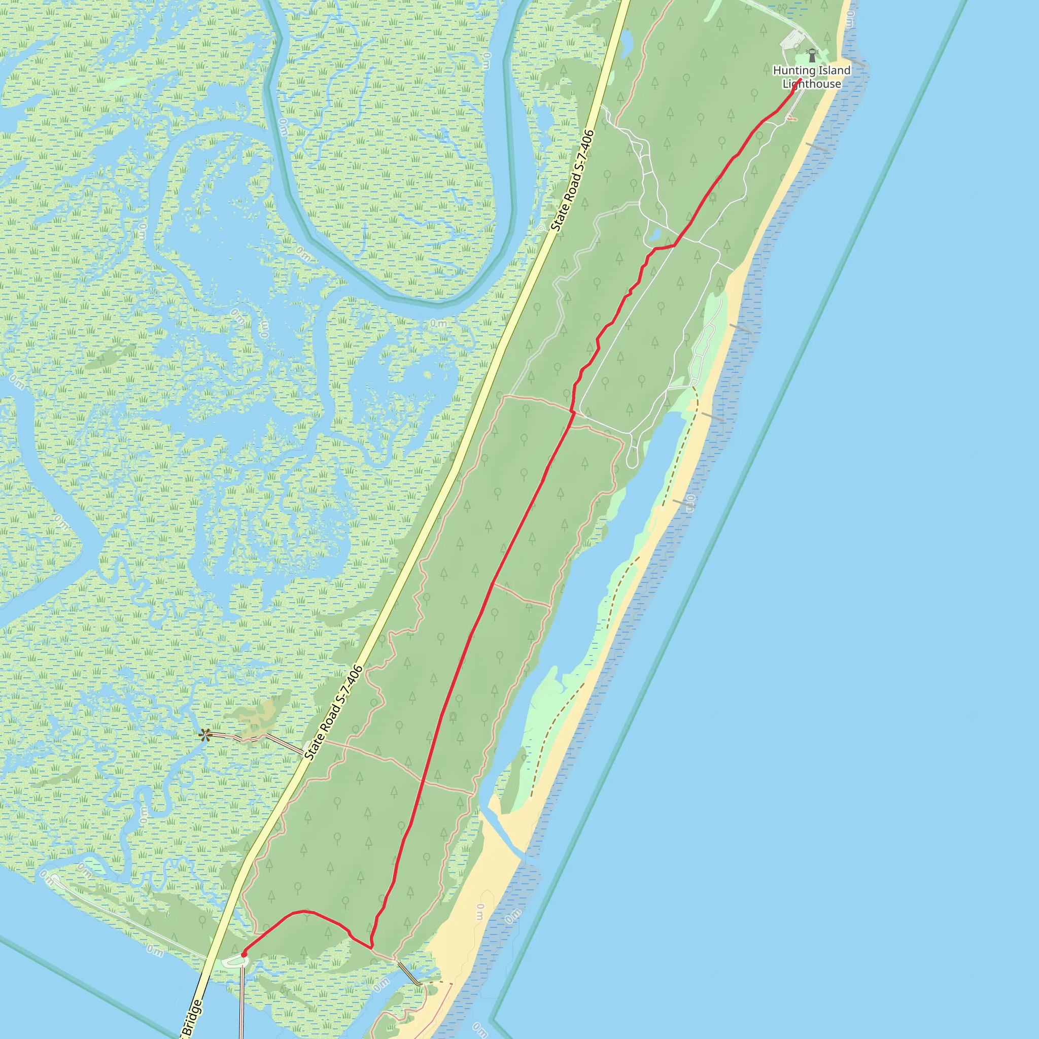 Hunting Island Nature mobile static map