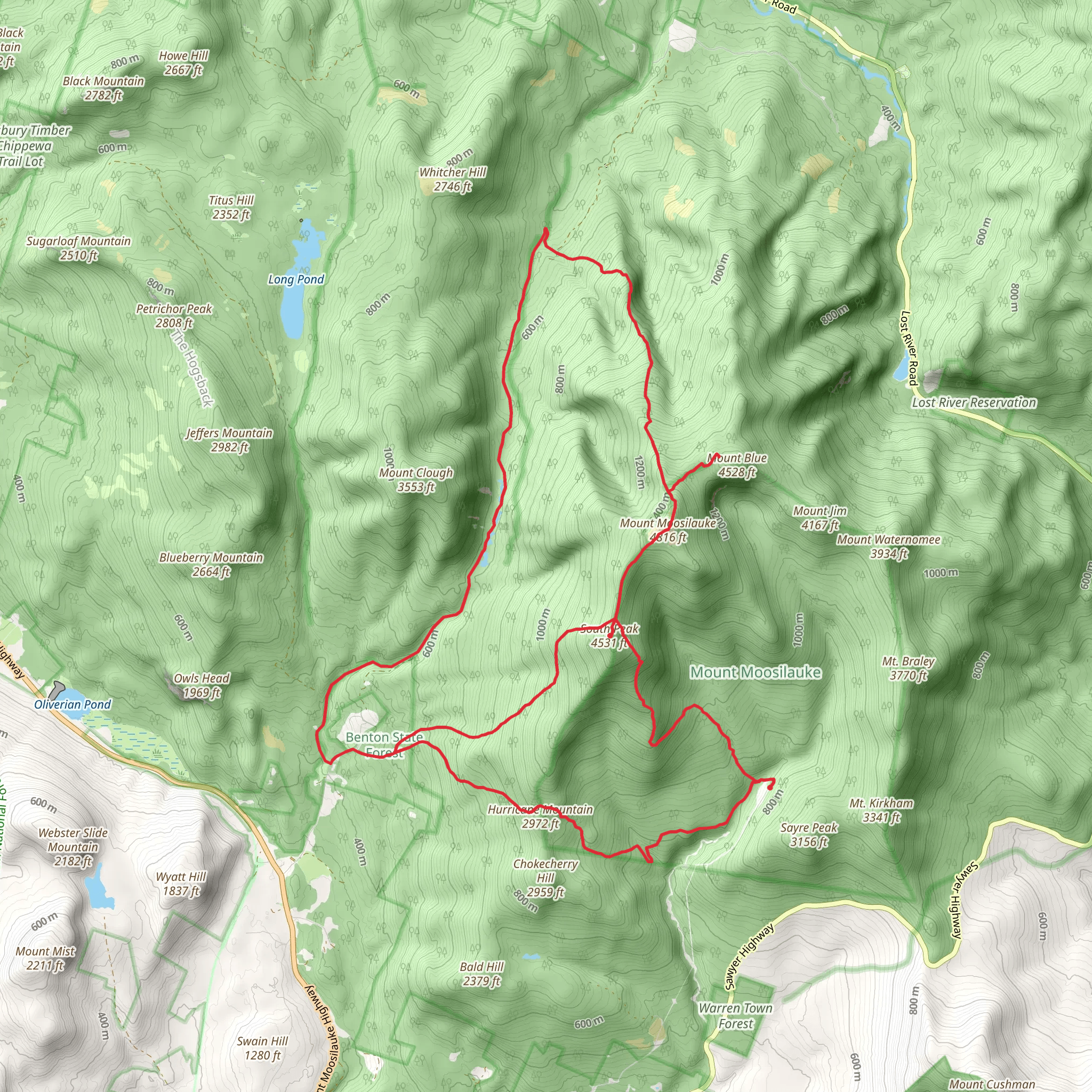 Tunnel Brook Loop mobile static map