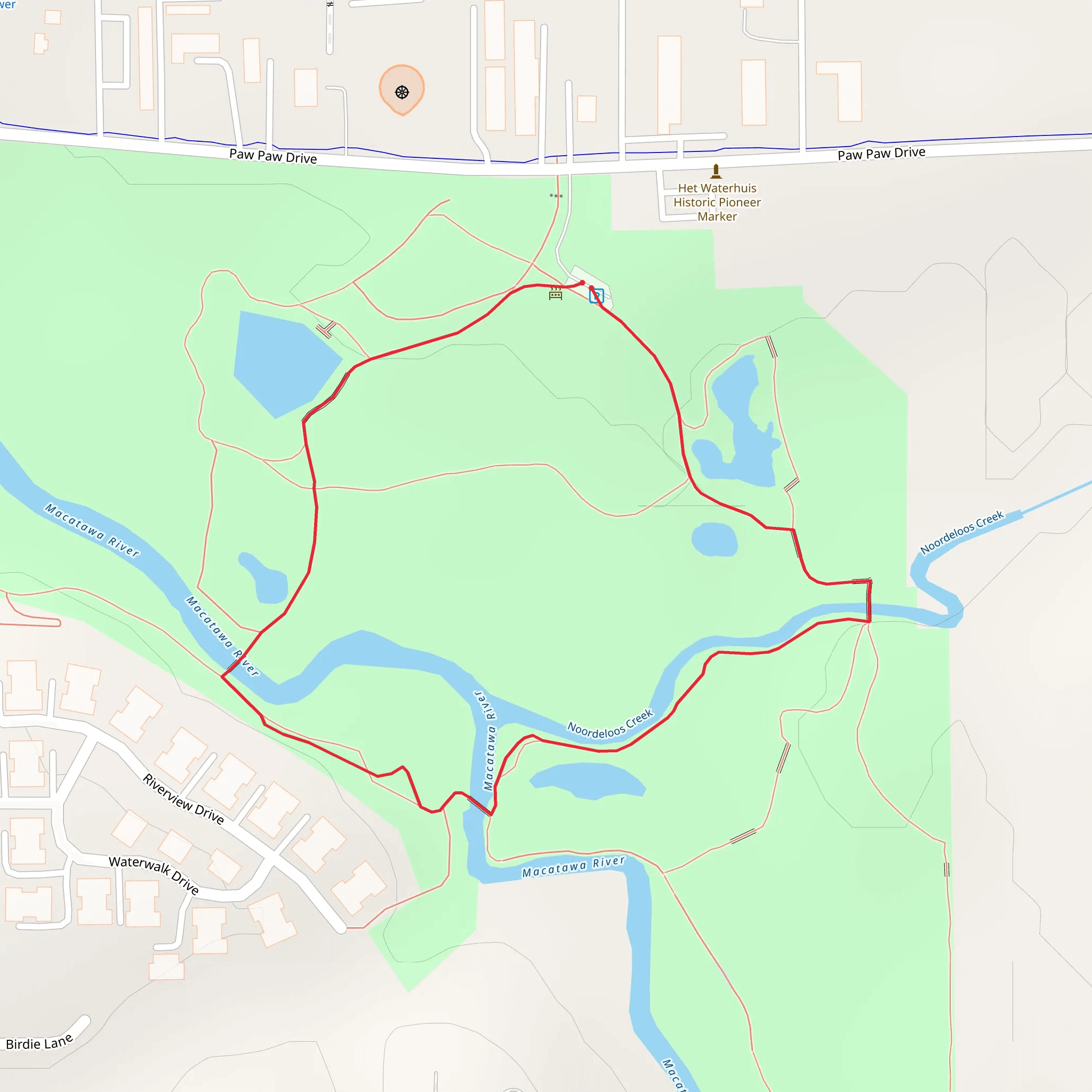 Macatawa River and Noordeloos Creek Loop mobile static map
