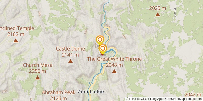 Zion Traverse spur 4 Map