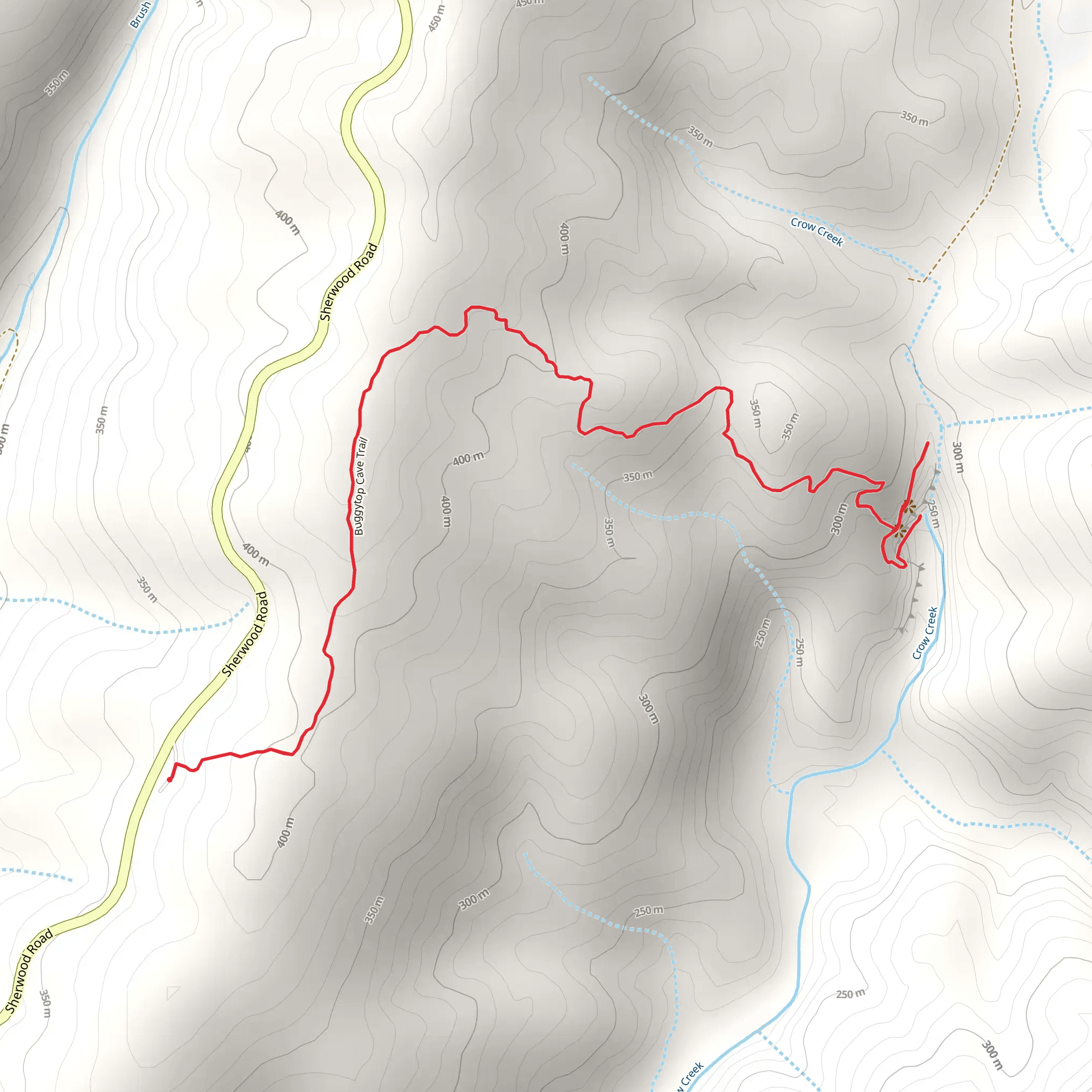 Buggytop Cave Trail mobile static map