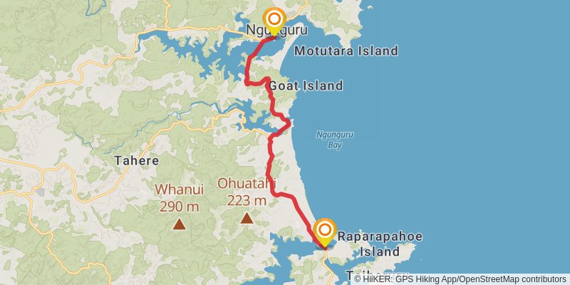 Te Araroa North Island stage 20 Map