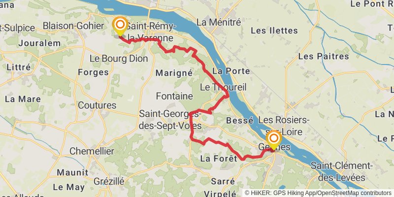 GR 3 - Vallee De La Loire stage 51 Map