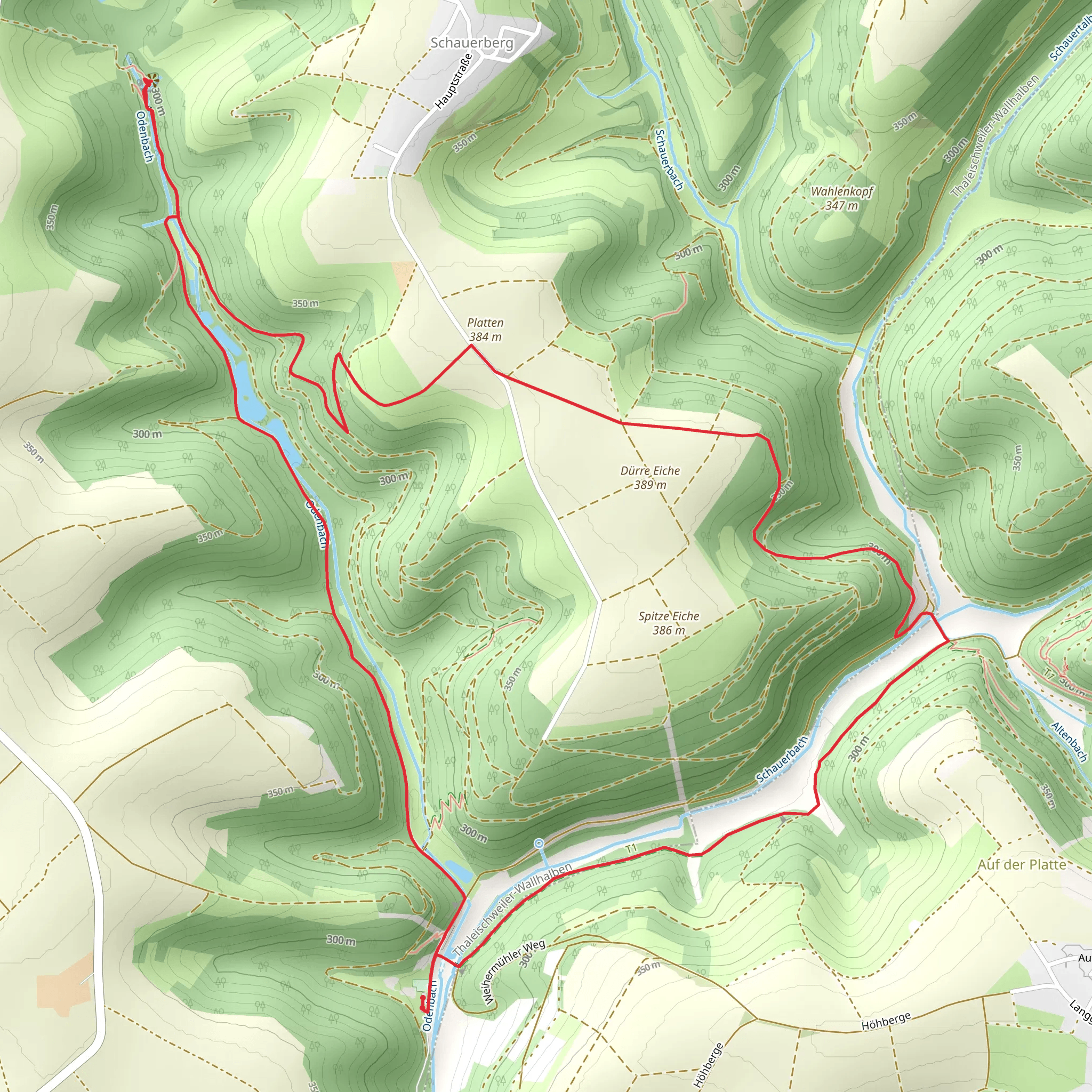 Kesselblick and Platten Loop via Slickinger Hoehenweg mobile static map