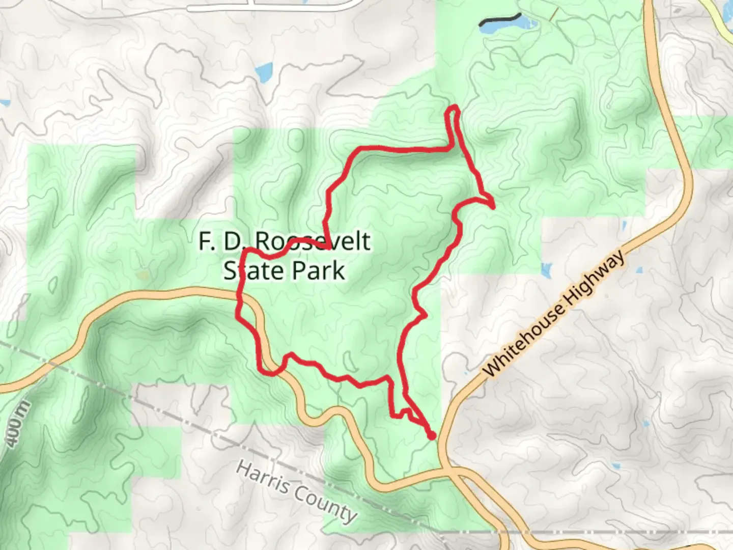 An image depicting the trail Bumblebee Ridge Campsite and Old Sawmill Campsite via Pine Mountain Trail and its surrounding area.