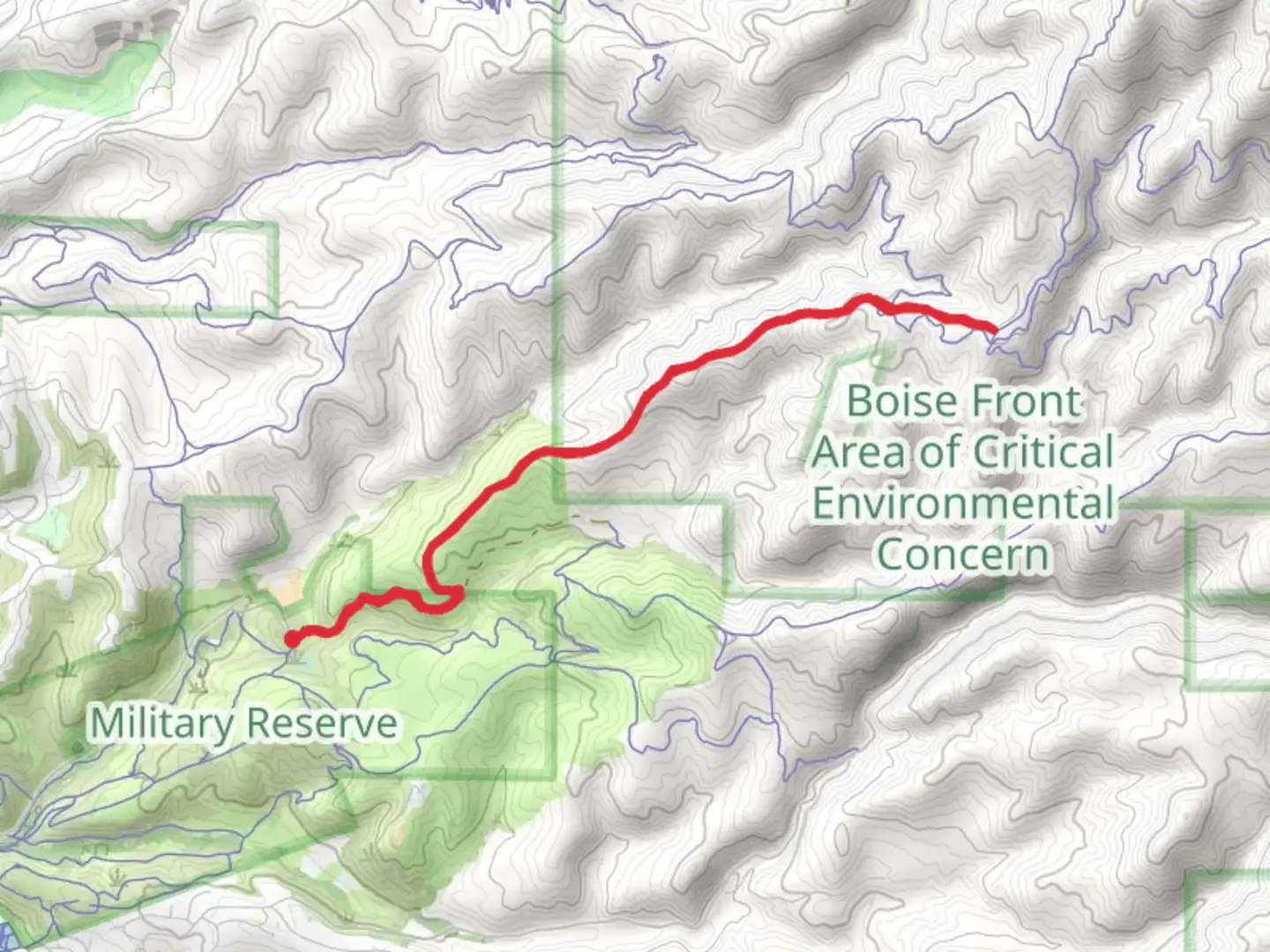 An image depicting the trail Three Bears and Freestone Ridge and its surrounding area.