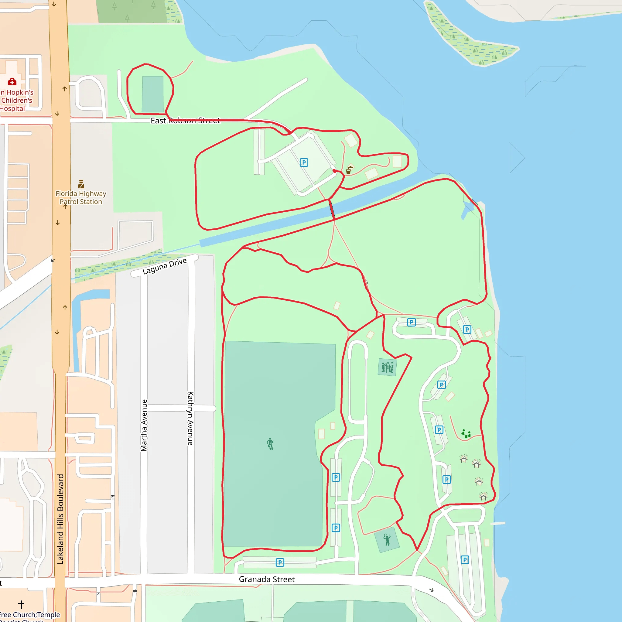 Lake Parker Loop Trail mobile static map