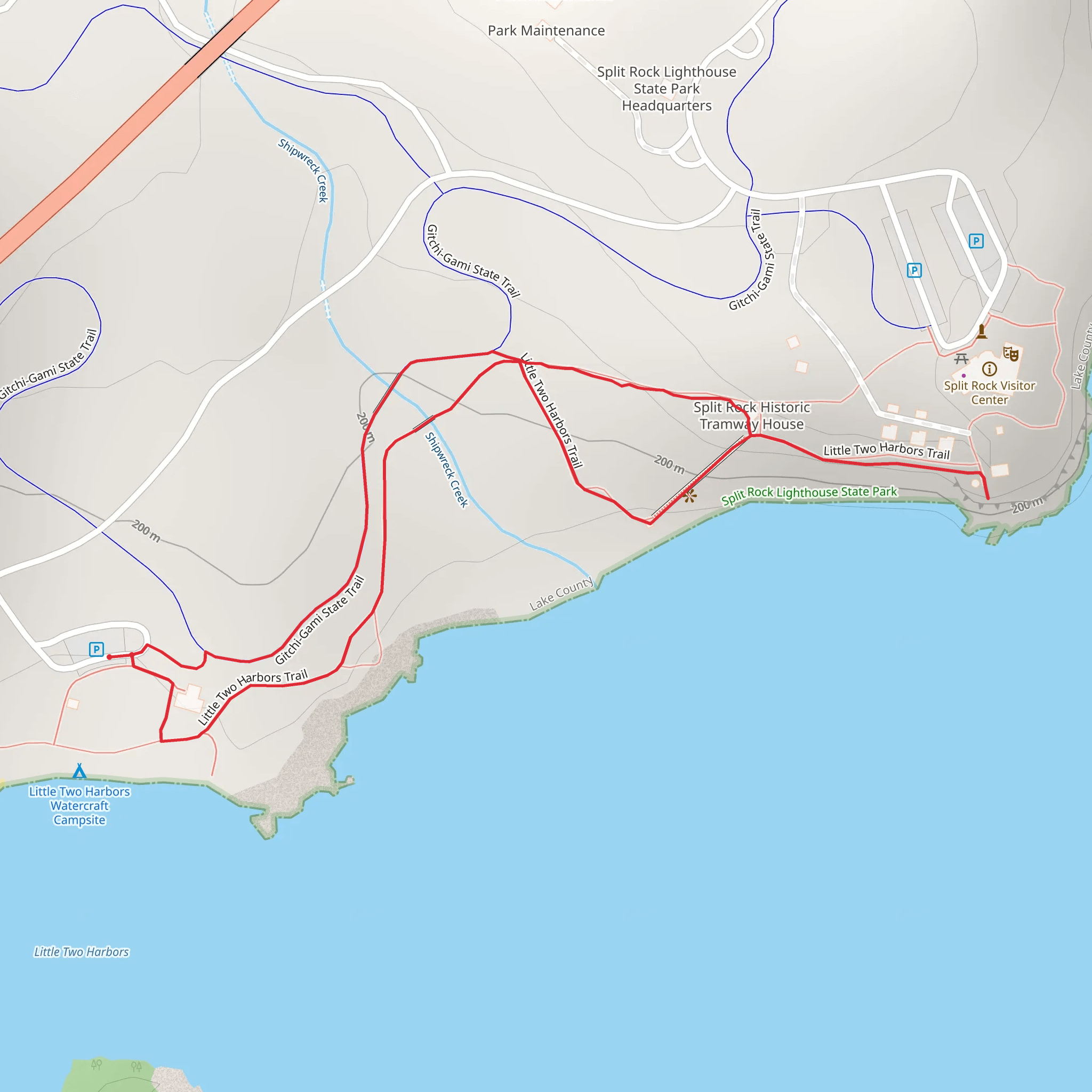 Superior Hiking Loop mobile static map
