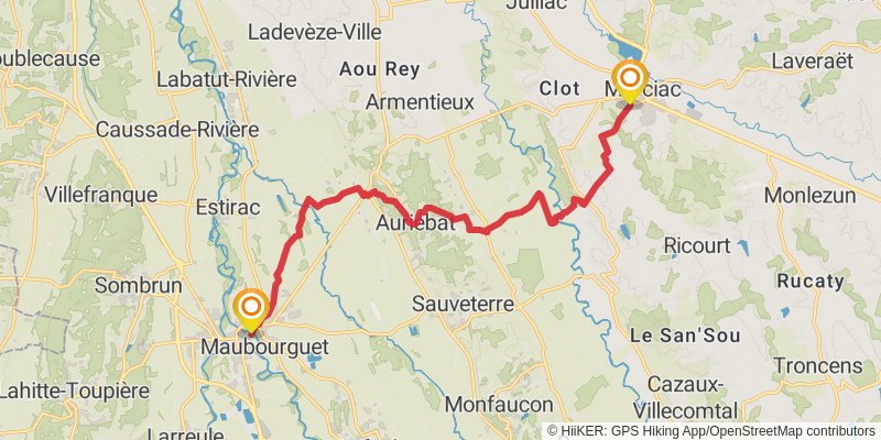 Via Tolosana stage 33 Map