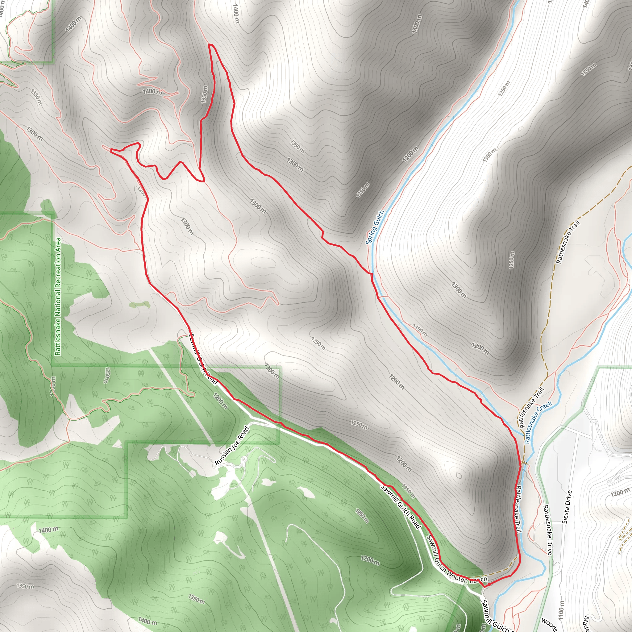 Ewok - Spring Gulch Loop mobile static map