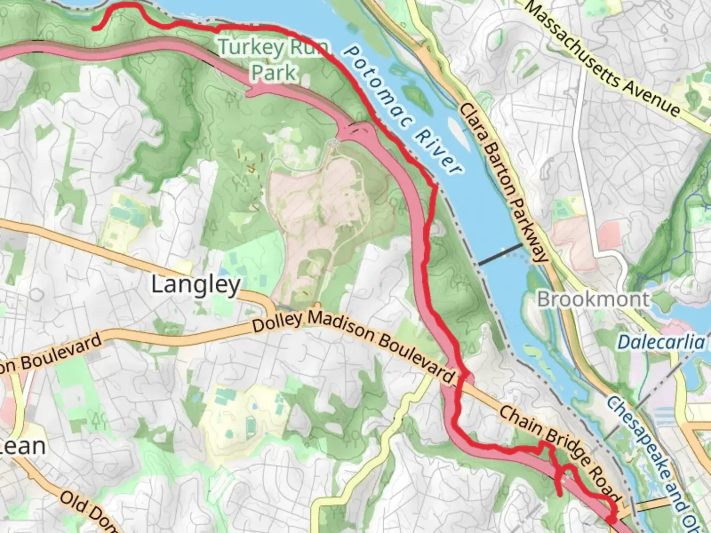 An image depicting the trail Potomac Heritage Trail - North Glebe Road and its surrounding area.