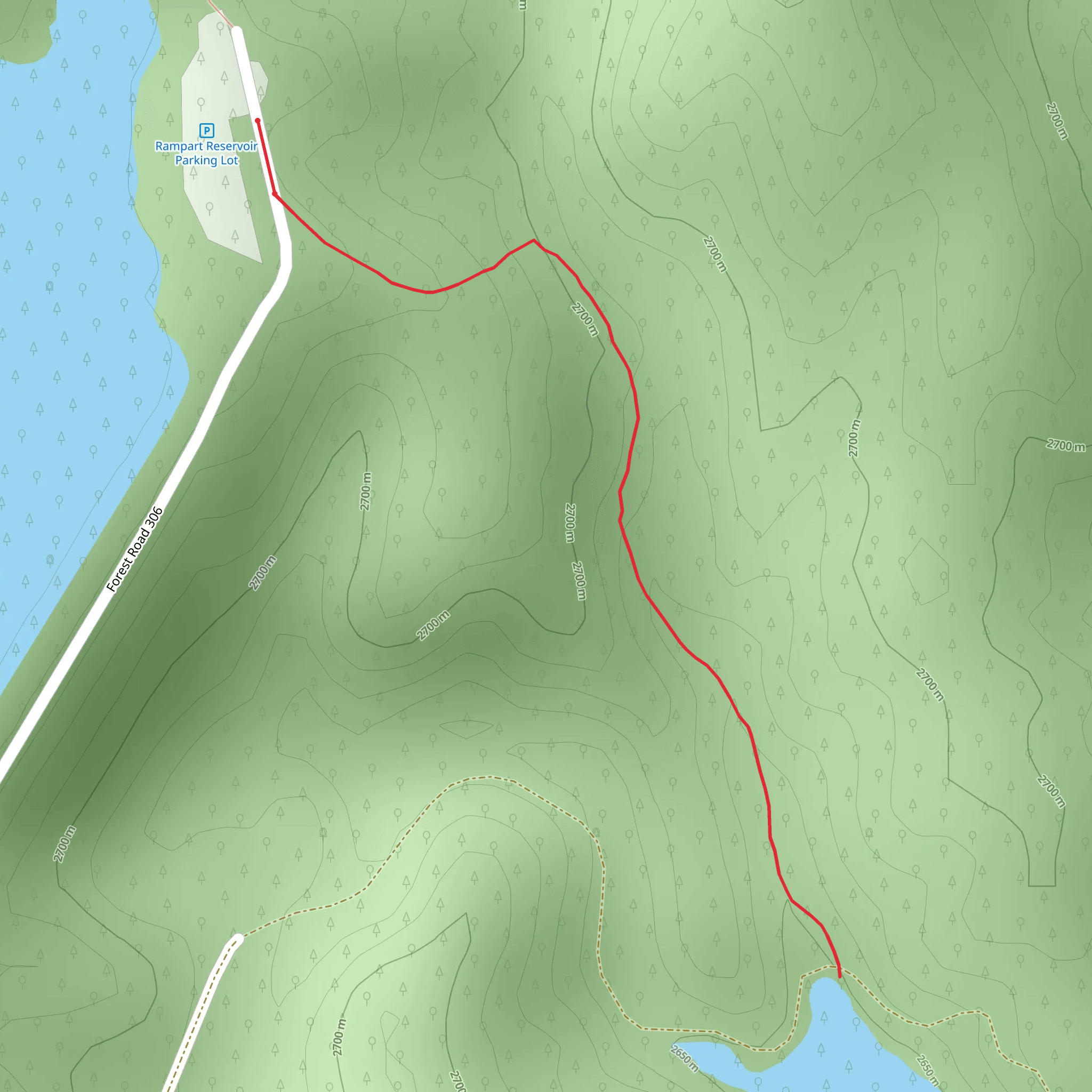 Nichols Reservoir Trail mobile static map