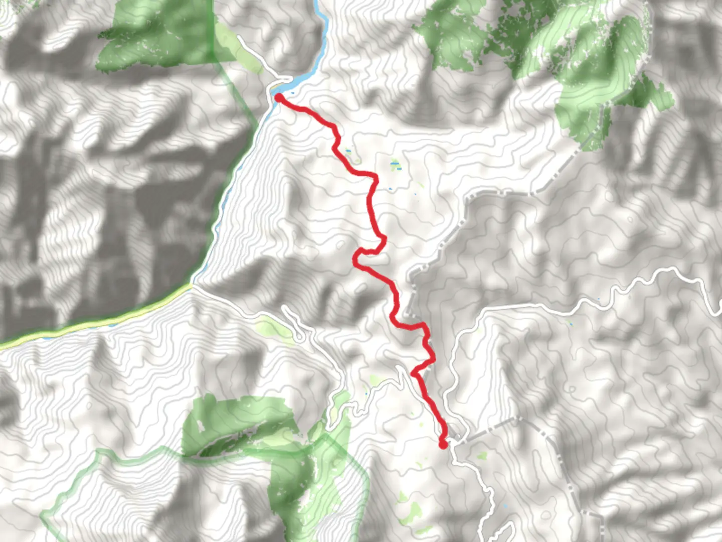 An image depicting the trail Tibble Fork Reservoir Trail and its surrounding area.
