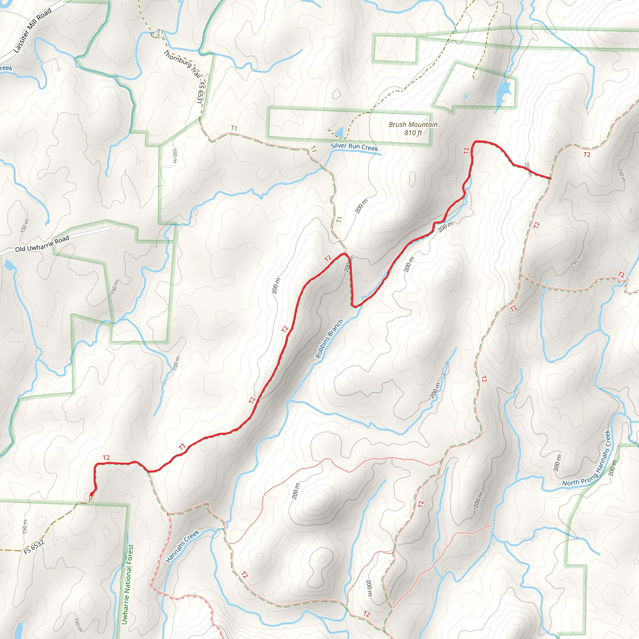 Robbins Branch Trail mobile static map
