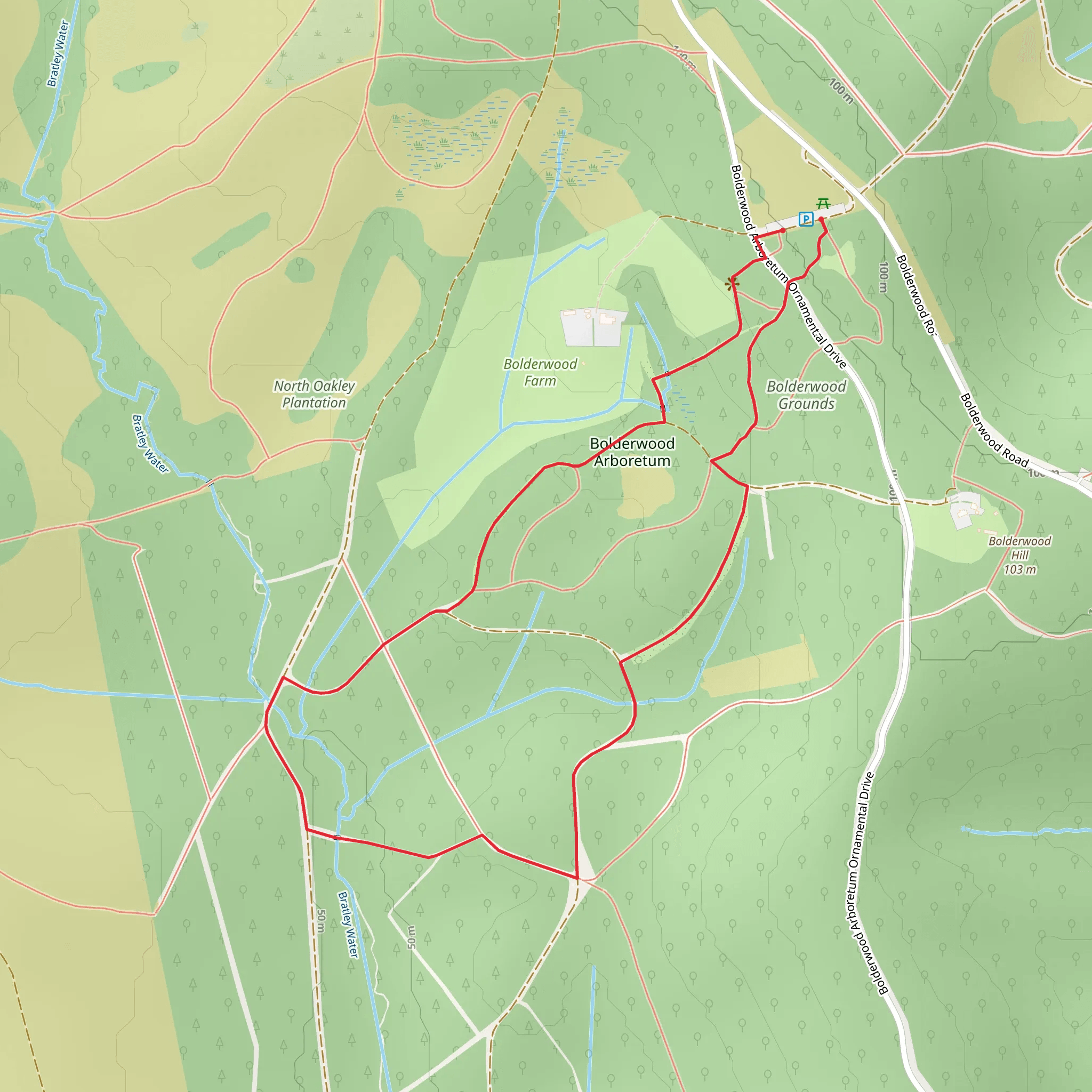 Bolderwood Arboretum Loop mobile static map