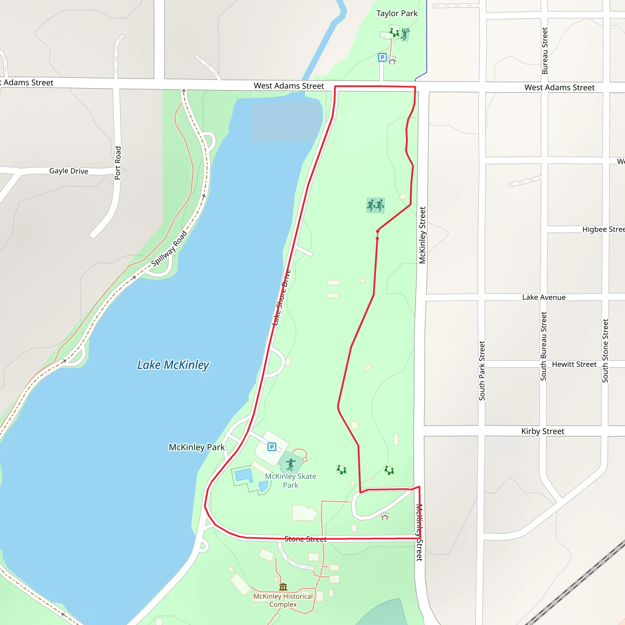 Lake Shore Drive Loop mobile static map