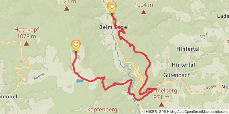 Zweitälersteig stage 2 Map
