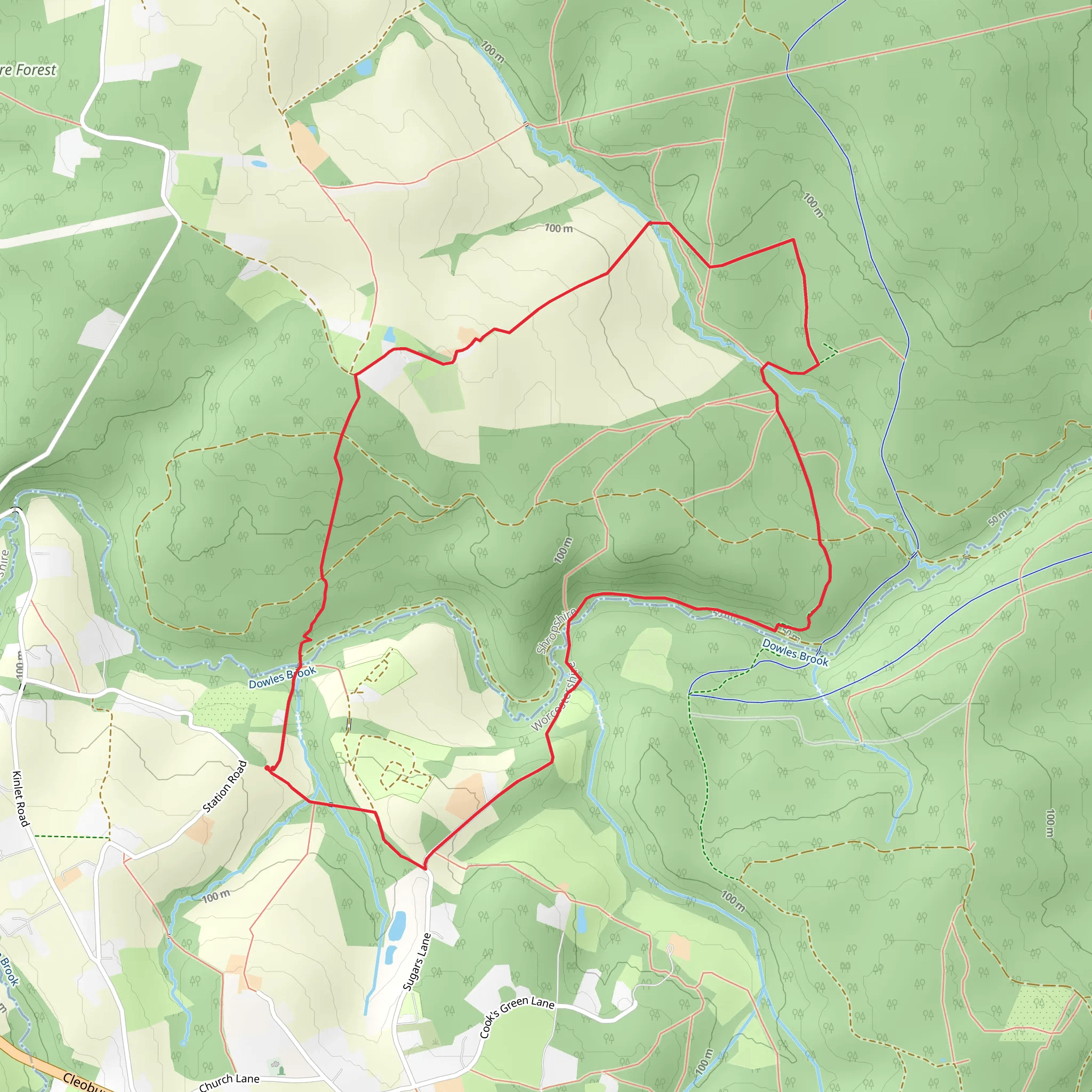 Wimperhill Wood and Longdon Orchard - Wyre Forest mobile static map