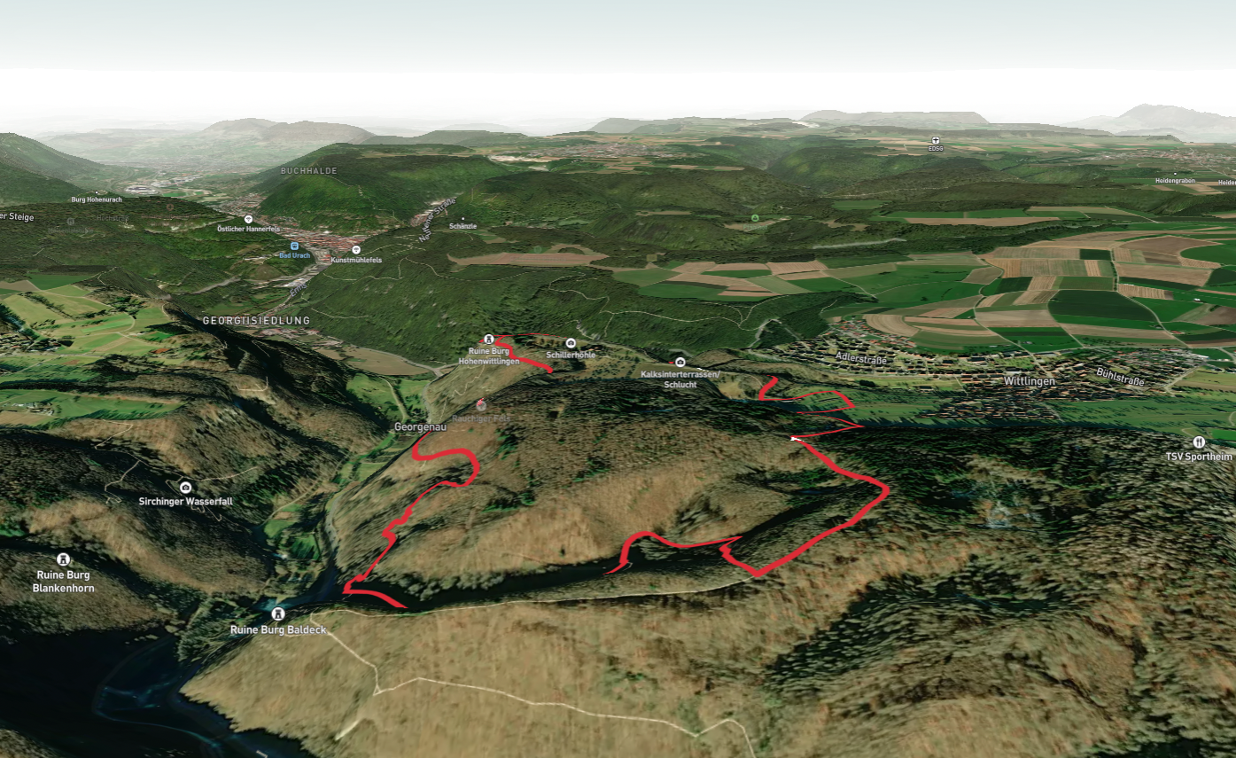 Schillerhoehe and Hockenloch Loop via Hohenwittlingensteig