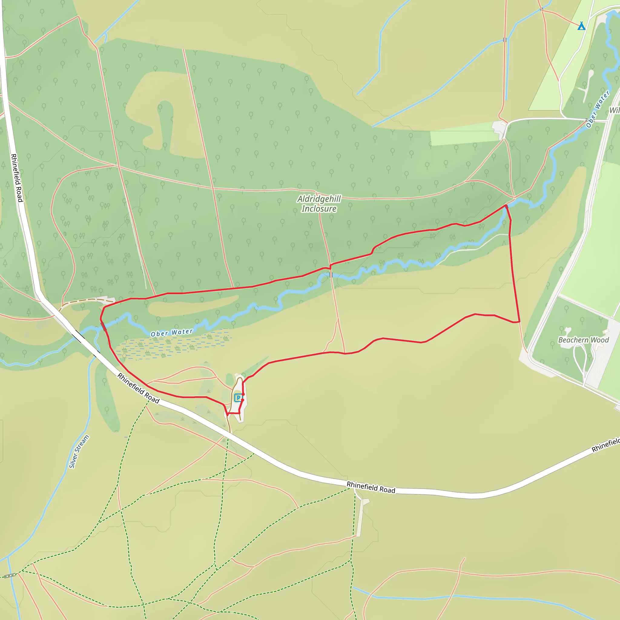 Whitefield Moor Loop mobile static map