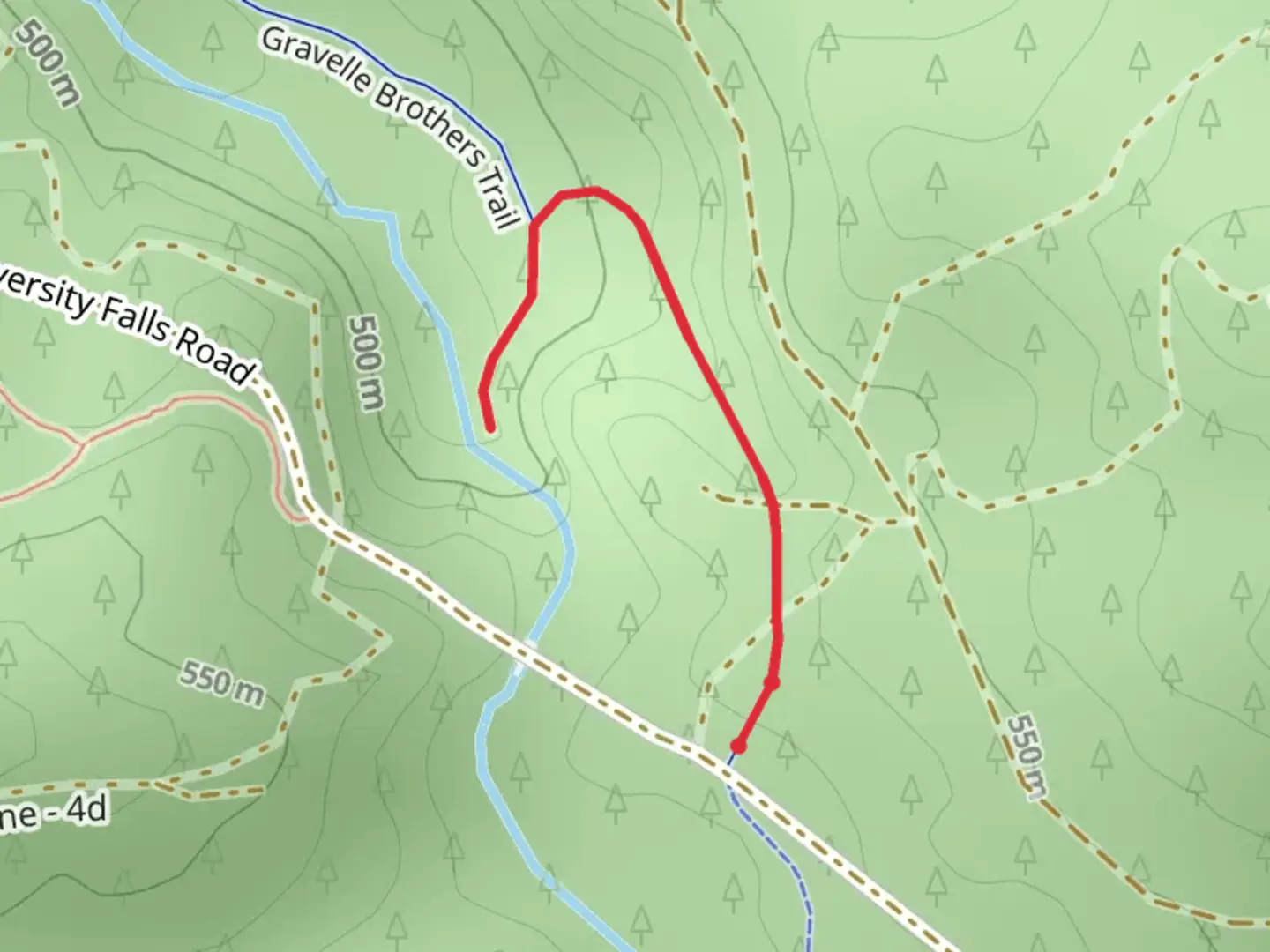 An image depicting the trail Elliott Creek and its surrounding area.