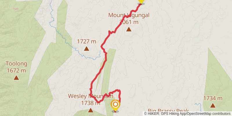 Australian Alps Walking Track stage 33 Map