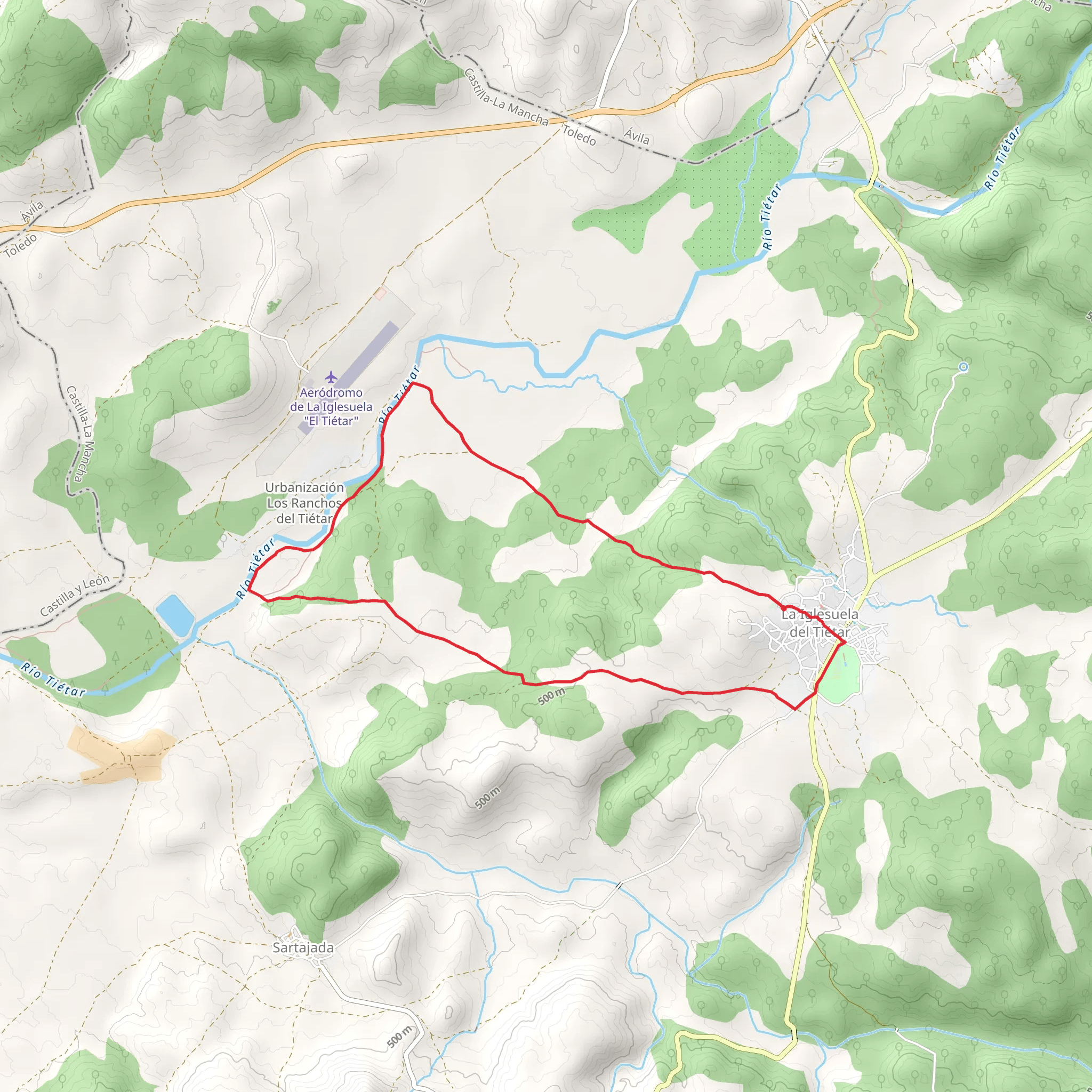Tietar river route PR TO 20 mobile static map