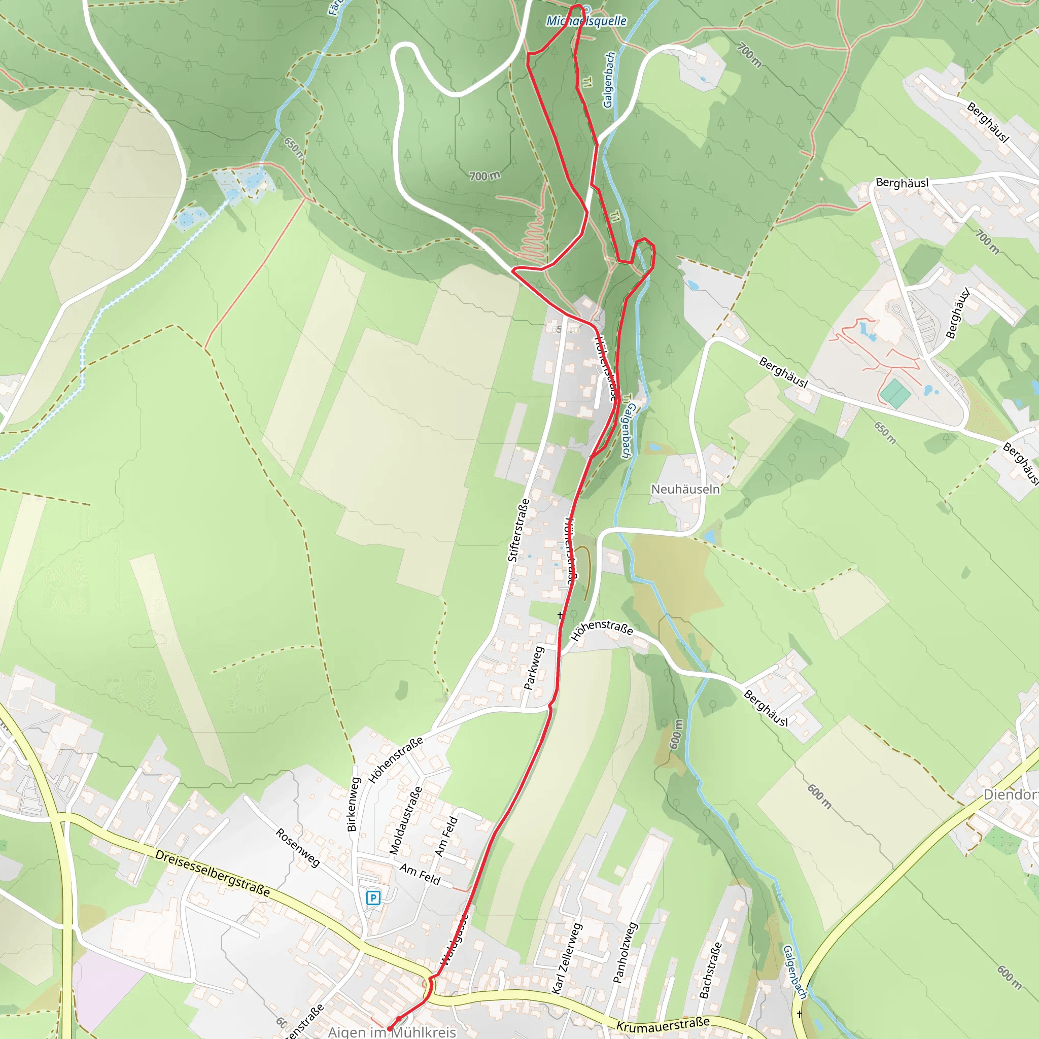 Waldsteig Walking Tour mobile static map