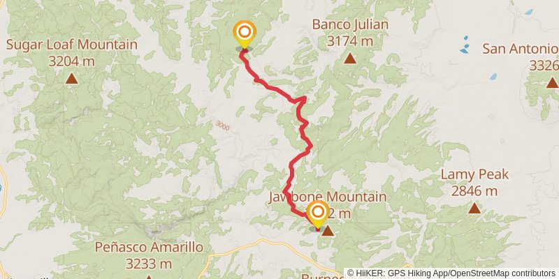 Continental Divide Trail - New Mexico stage 66 Map