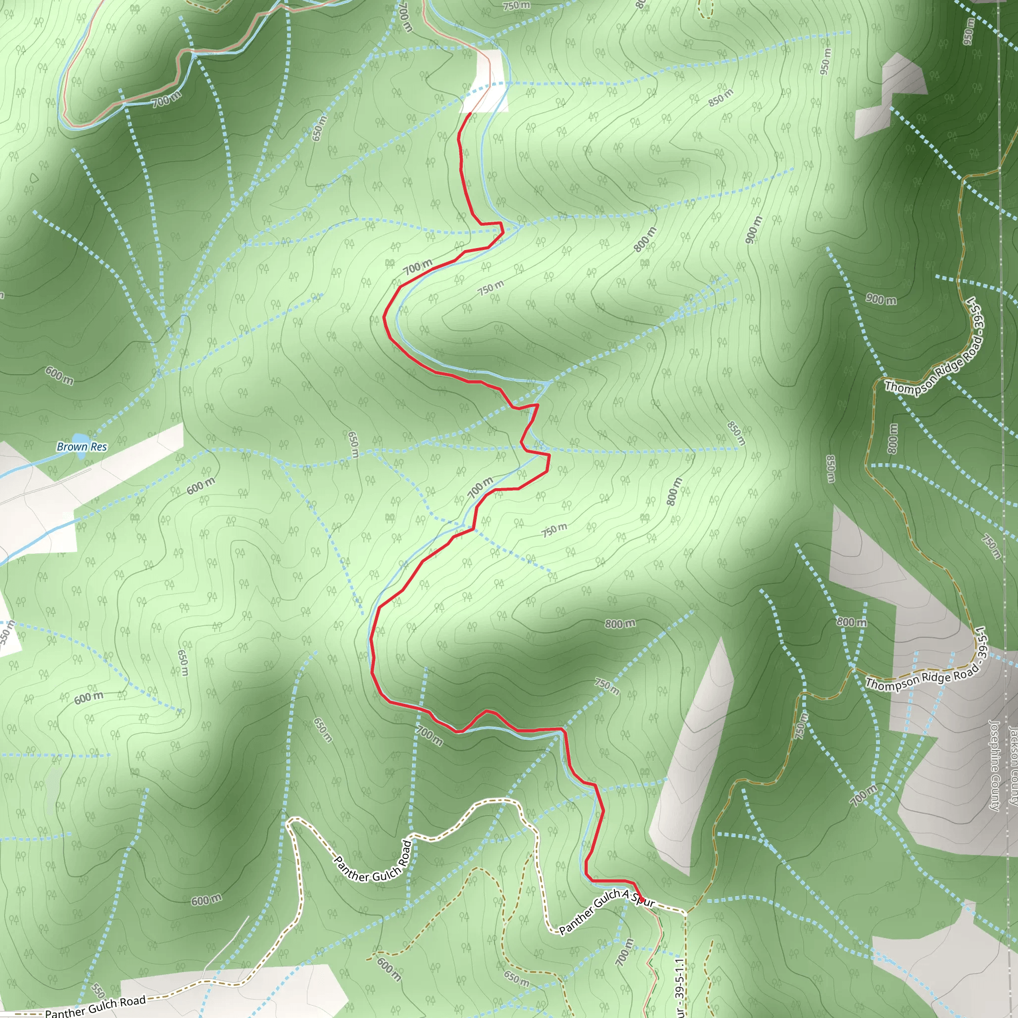 Walk beside Cherry Gulch mobile static map
