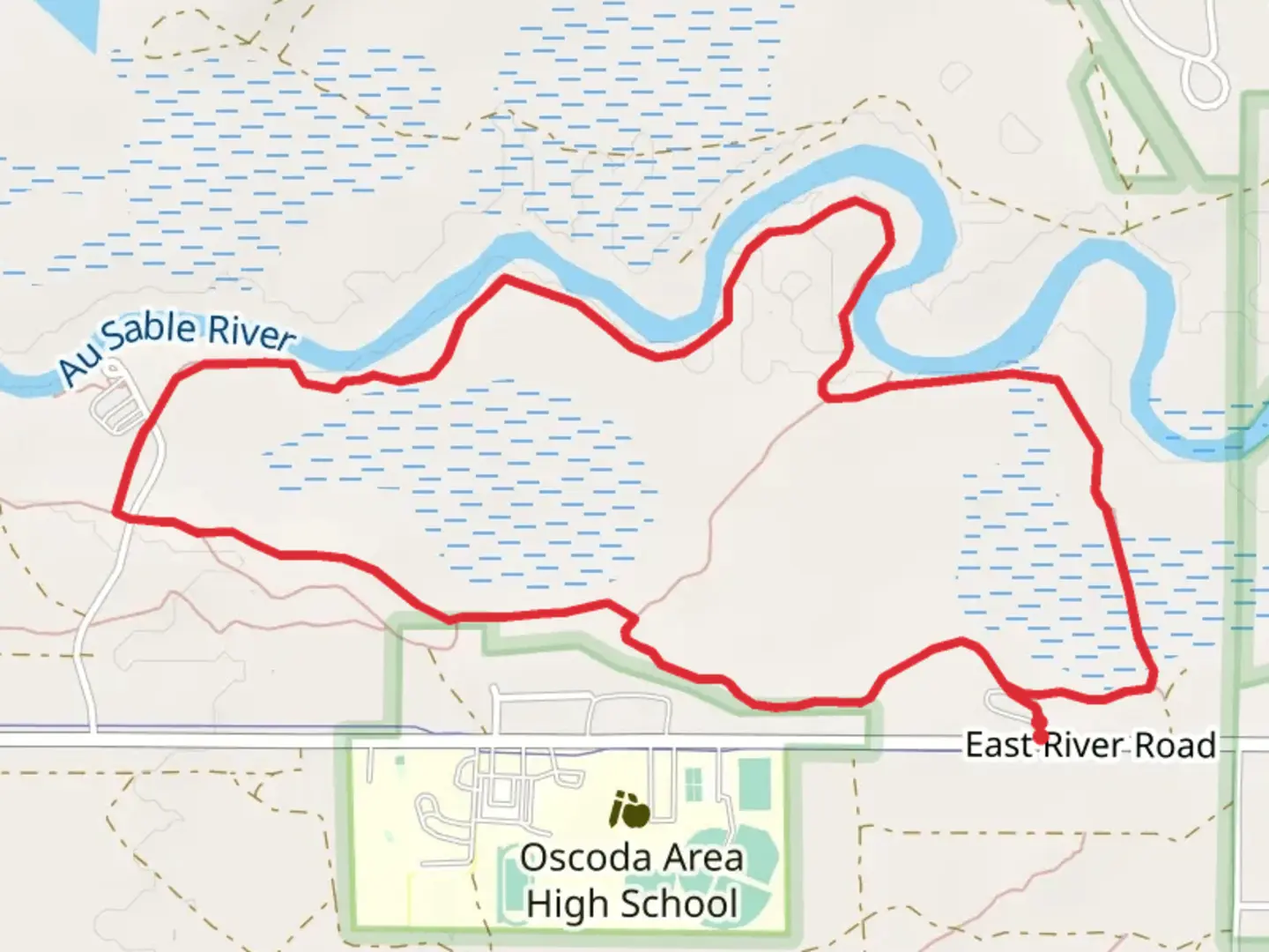 An image depicting the trail Eagle Run Loop Trail and its surrounding area.
