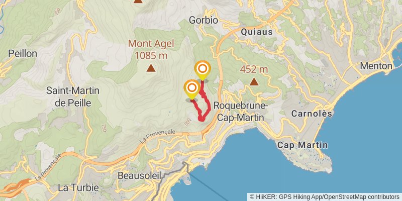 Camino Menton-Candanchu via Arles alt 2 Map