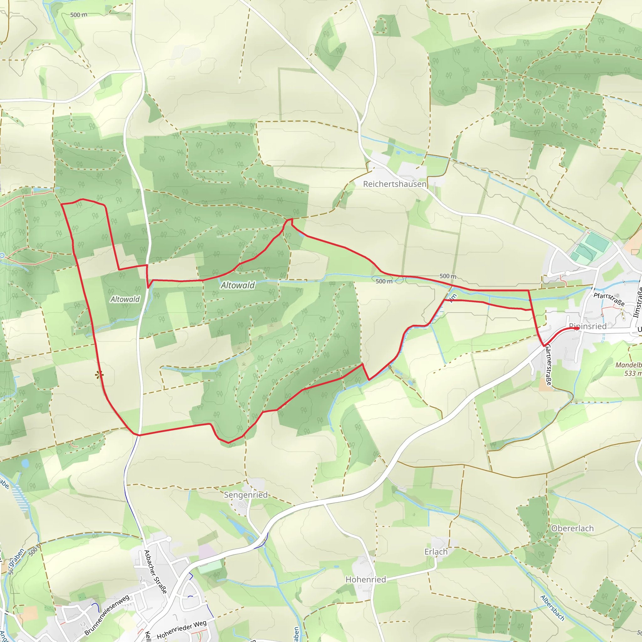 Altowald Loop mobile static map