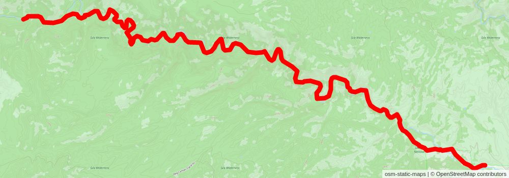 Southwestern Horseshoe Trail stage 126 Map