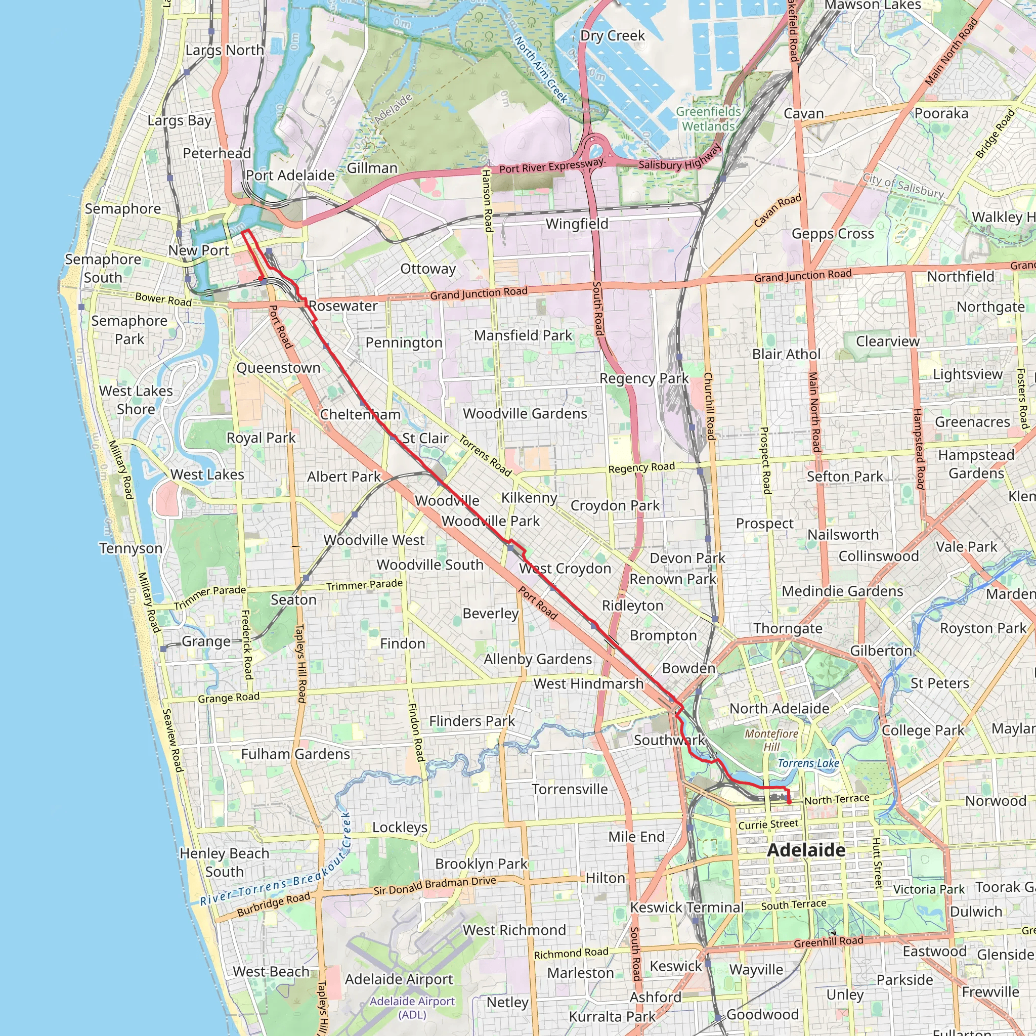 Outer Harbour Greenway mobile static map