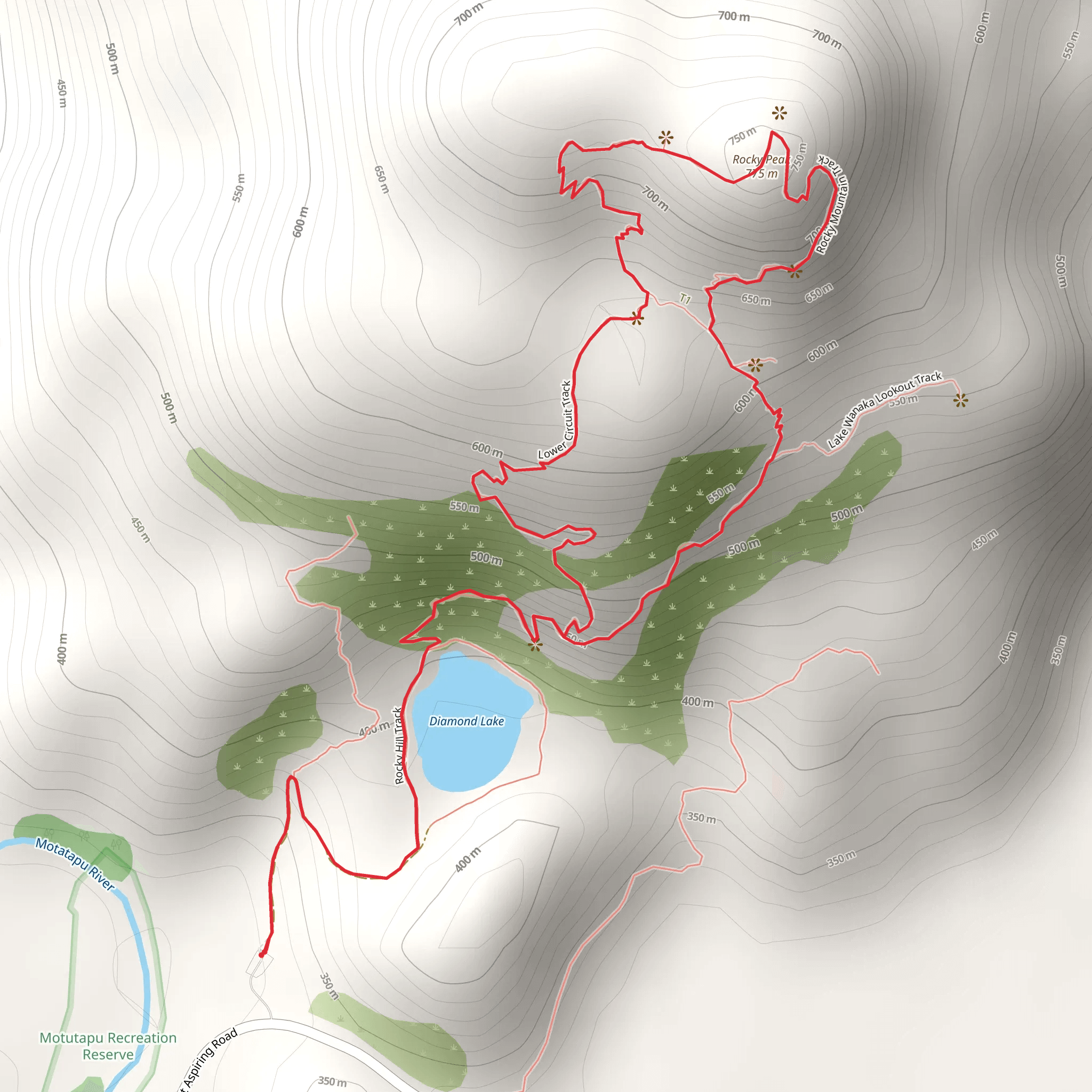 Rocky Mountain Summit Track mobile static map