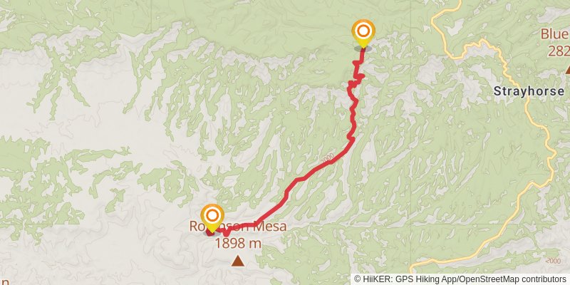 McBride Mesa and East Eagle via Chitty Creek Trail stage 2 Map