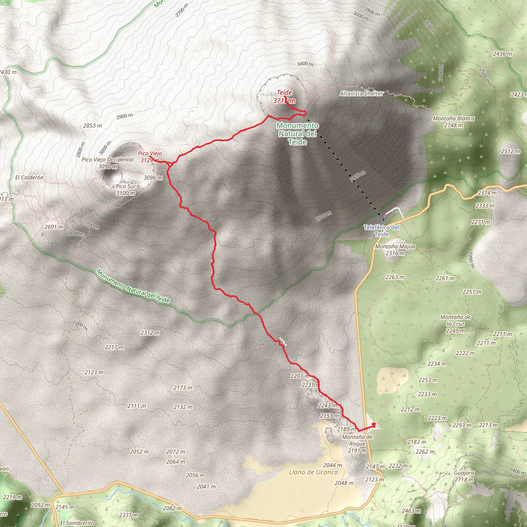 Teide Hike via Pico Viejo mobile static map