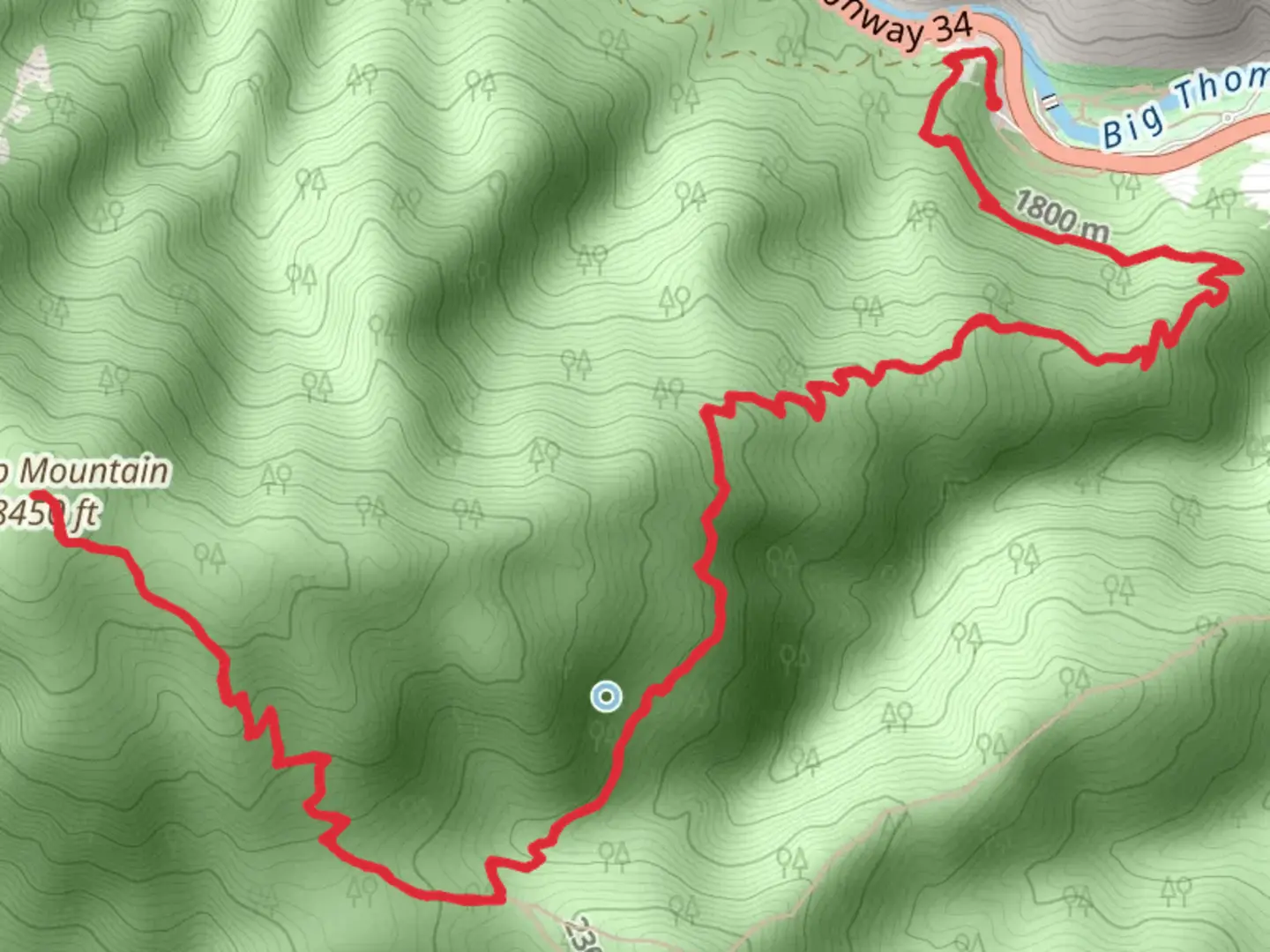 An image depicting the trail Sheep Mountain via Round Mountain Summit Trail and its surrounding area.